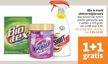 Aanbieding: Alle A-merk vlekverwijderaars