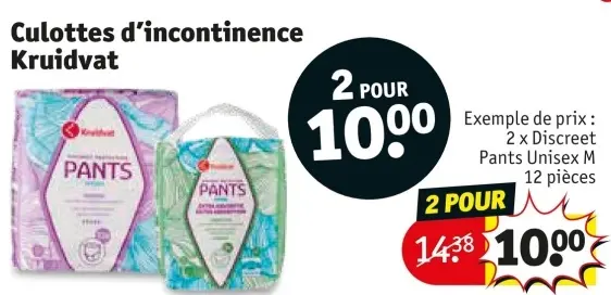 Offre: Culottes d'incontinence