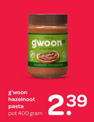 Aanbieding: hazelnoot pasta