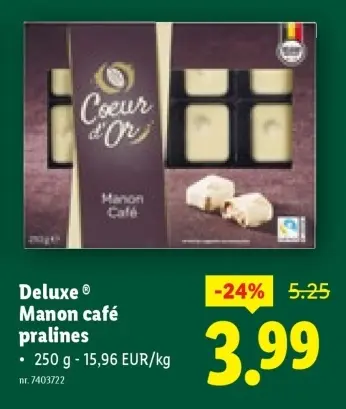 Promotie: Manon café pralines