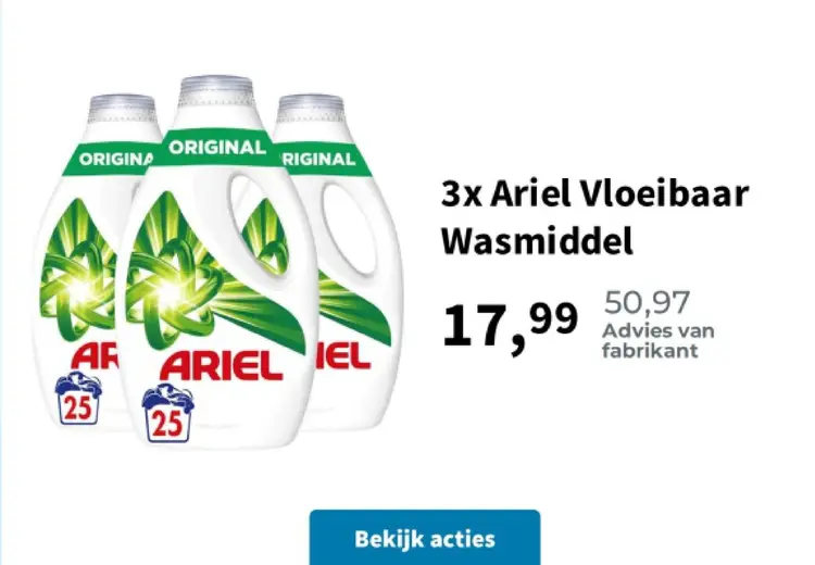 Aanbieding: Ariel Vloeibaar Wasmiddel