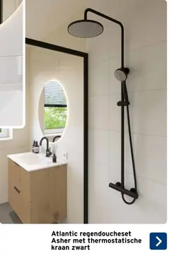 Aanbieding: Atlantic regendoucheset Asher met thermostati