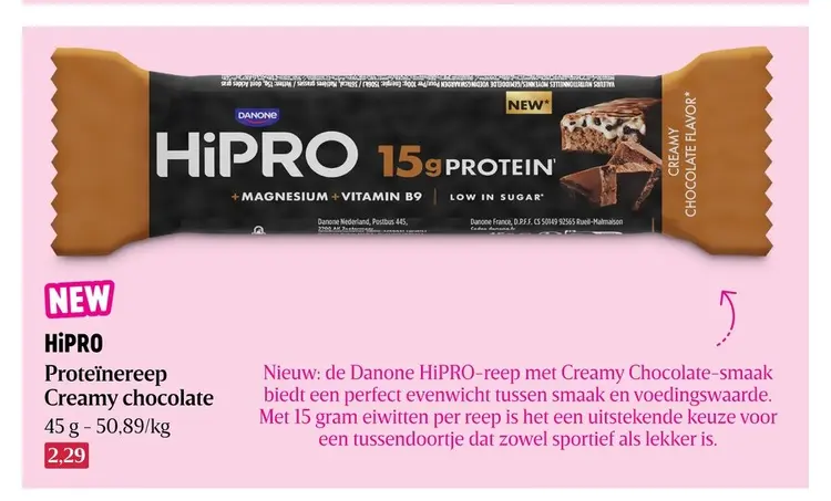 Promotie: Proteïnereep Creamy chocolate