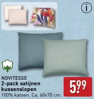 Aanbieding: 2-pack satijnen kussenslopen