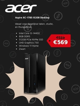 Aanbieding: Aspire XC-1785 15208 Desktop