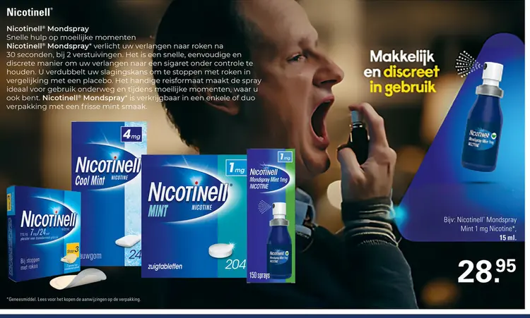 Aanbieding: Nicotinell Mondspray Mint 1 mg Nicotine
