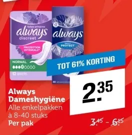 Aanbieding: Always Dameshygiëne