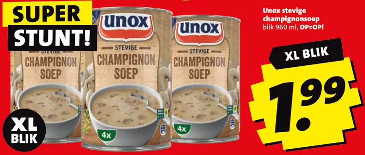 Aanbieding: Stevige champignonsoep