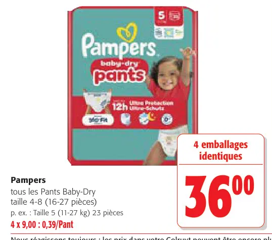 Offre: Pampers Baby-Dry Pants