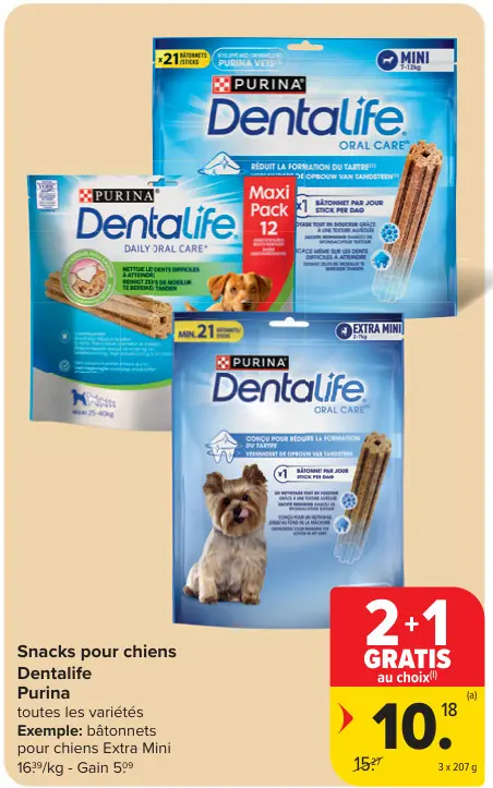 Offre: Snacks pour chiens Dentalife