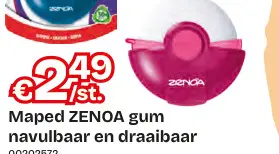 Promotie: Maped ZENOA gum navulbaar en draaibaar