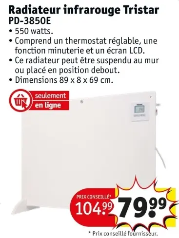Offre: Radiateur infrarouge