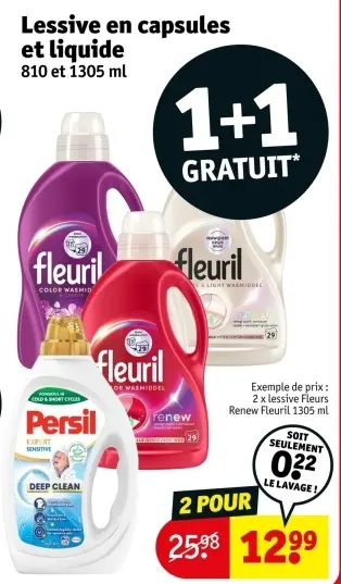 Offre: Lessive en capsules et liquide