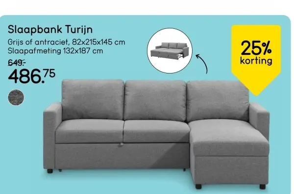 Aanbieding: Slaapbank Turijn