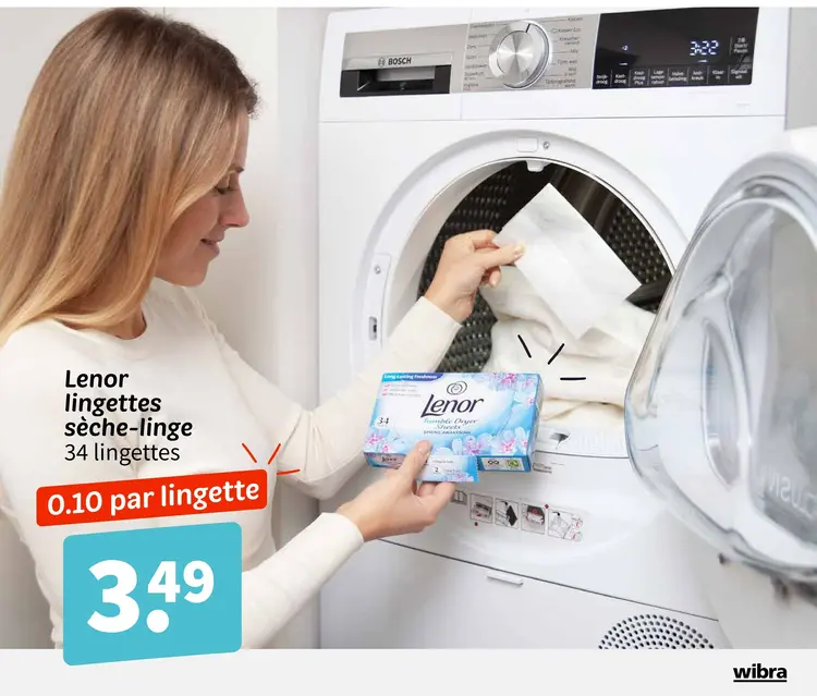Offre: Lingettes sèche-linge