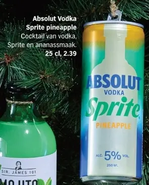 Aanbieding: Absolut Vodka Sprite Pineapple