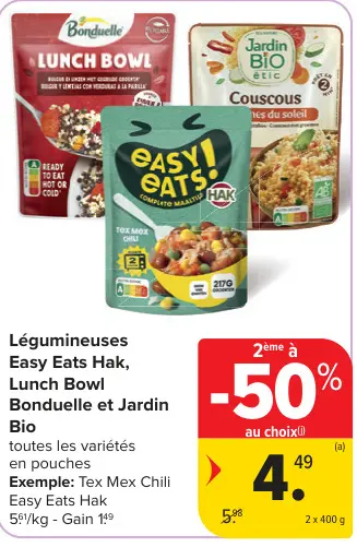 Offre: Légumineuses Easy Eats Hak, Lunch Bowl Bondue