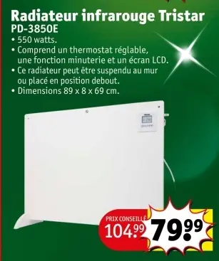 Offre: Radiateur infrarouge