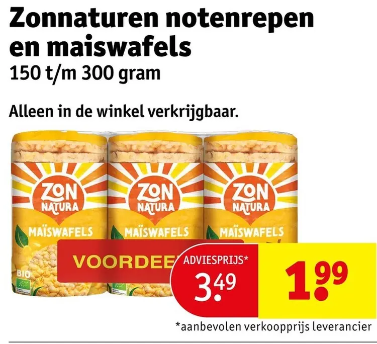 Aanbieding: Notenrepen en maiswafels