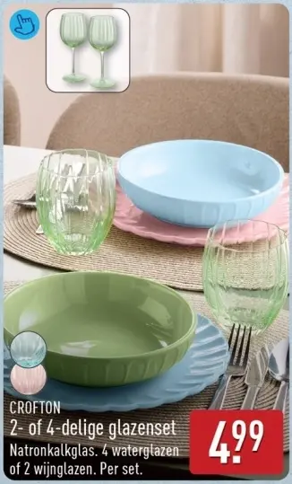 Aanbieding: 2- of 4-delige glazenset