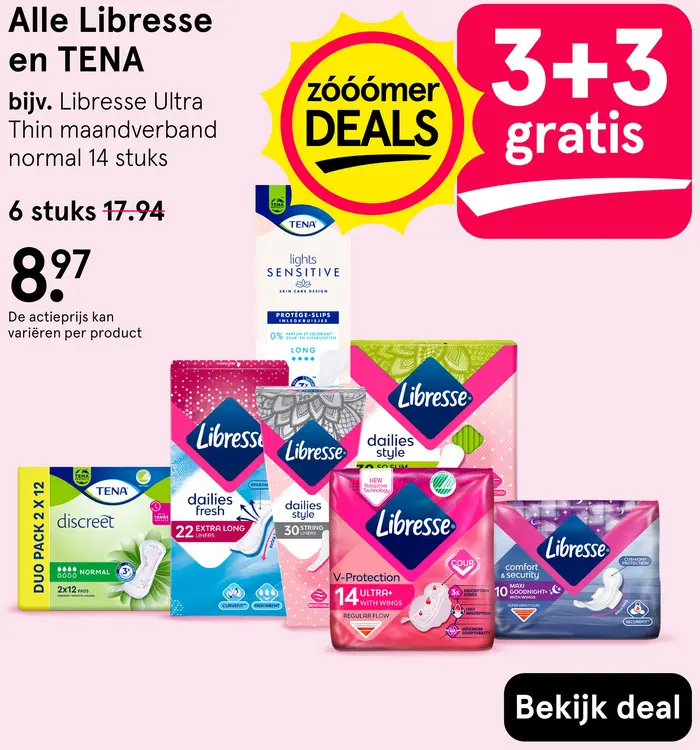 Aanbieding: Alle Libresse en TENA