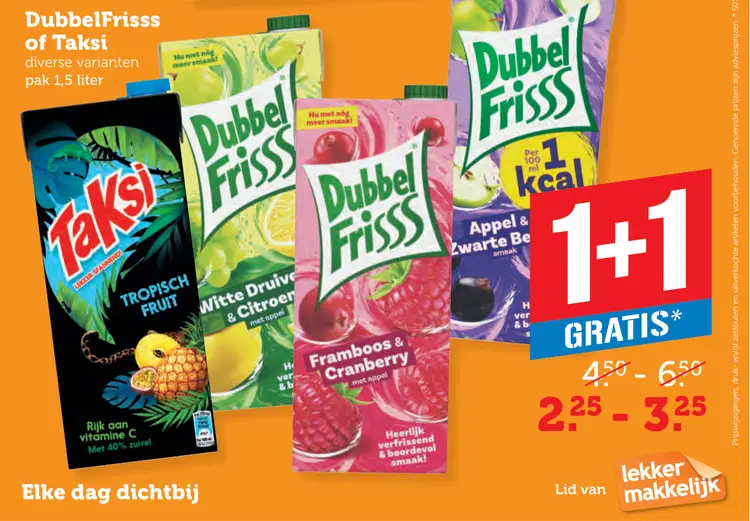 Aanbieding: DubbelFrisss of Taksi