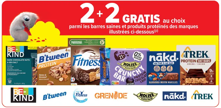 Offre: Barres saines et produits protéinés