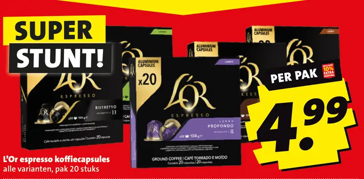Aanbieding: Espresso koffiecapsules