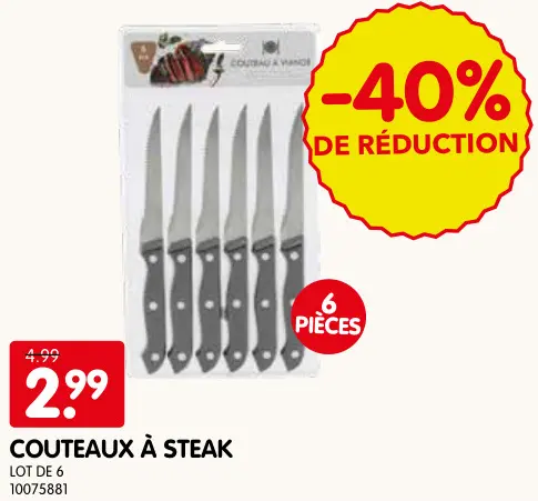 Offre: Couteaux à steak
