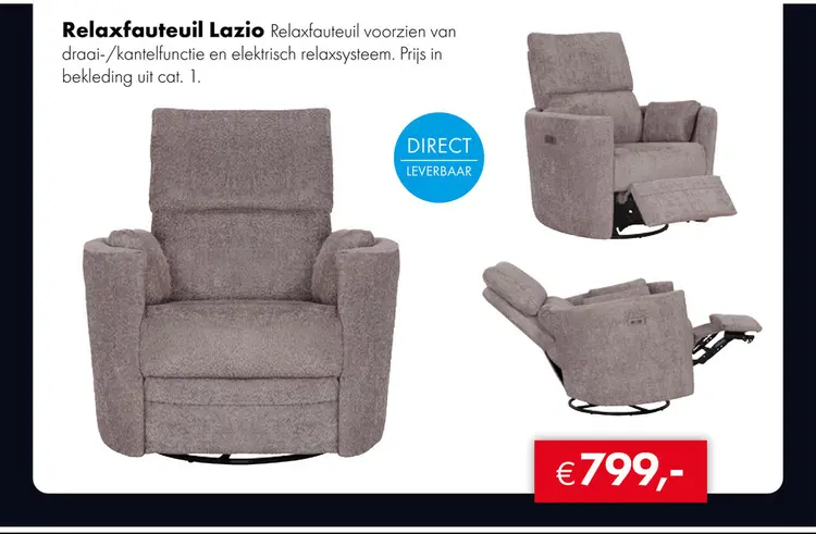 Promotie: Lazio relaxfauteuil