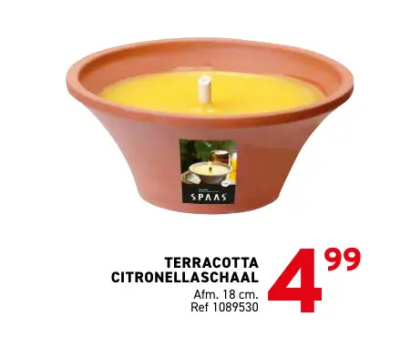 Promotie: Terracotta citronellaschaal