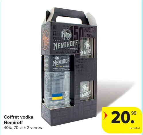 Offre: Coffret vodka Nemiroff