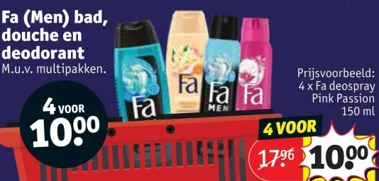 Aanbieding: Fa (Men) bad, douche en deodorant