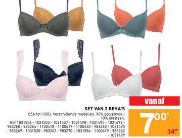 Aanbieding: SET VAN 2 BEHA'S