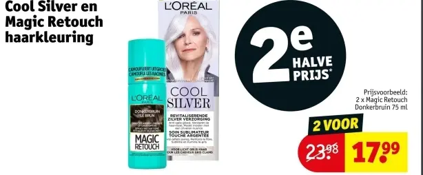 Promotie: Cool Silver en Magic Retouch haarkleuring