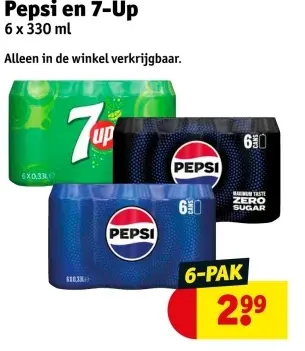 Aanbieding: Pepsi en 7-Up