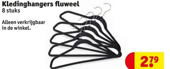 Aanbieding: Kledinghangers fluweel
