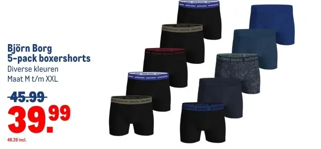 Aanbieding: 5-pack boxershorts