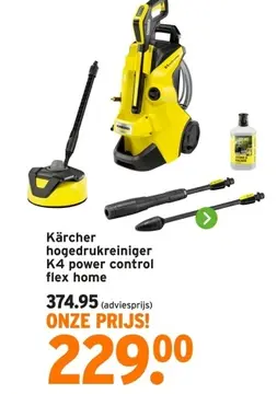 Aanbieding: Kärcher hogedrukreiniger K4 power control flex home