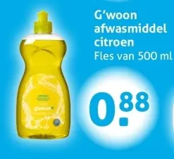 Aanbieding: G'woon afwasmiddel citroen
