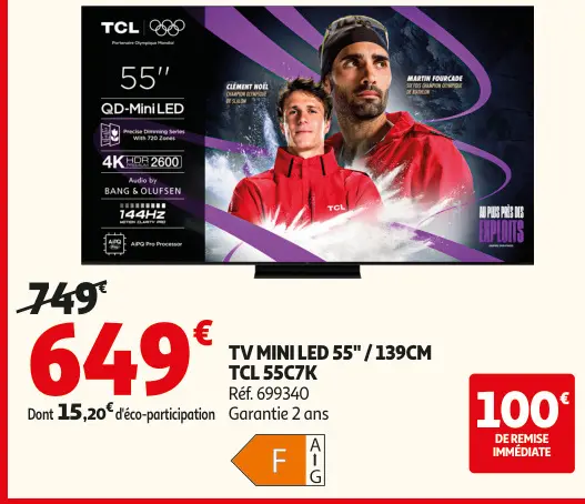 Promotie: Tv mini led 55" / 139cm TCL 55c7k