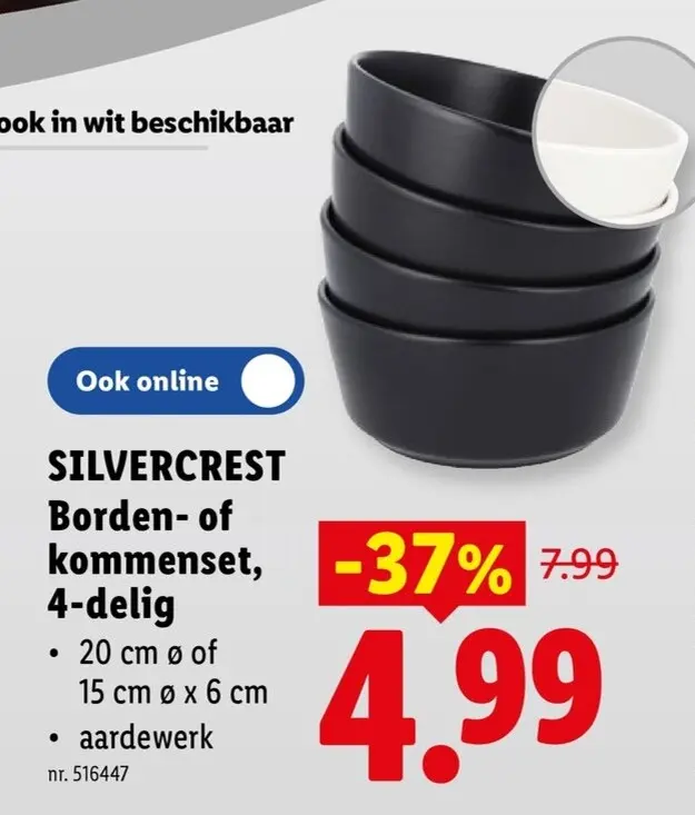 Promotie: Borden- of kommenset