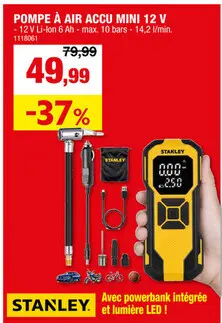 Offre: Stanley SXIF0101 pompe sans fil 12V Li-Ion