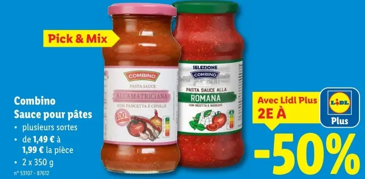 Offre: Sauce pour pâtes