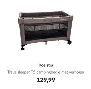Aanbieding: Travelsleeper T5 campingbedje met verhoger