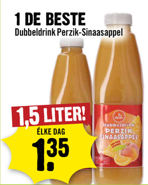 Aanbieding: Dubbeldrink Perzik-Sinaasappel