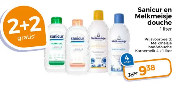 Aanbieding: Sanicur en Melkmeisje douche