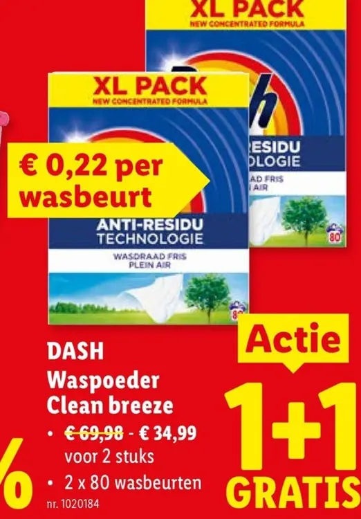 Promotie: Waspoeder Clean breeze