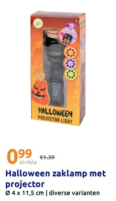 Promotie: Halloween zaklamp met projector