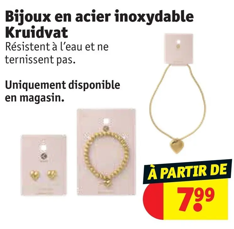 Offre: Bijoux en acier inoxydable